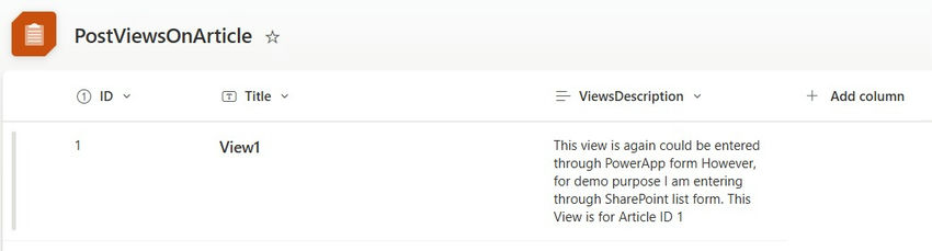 PostViewsOnArticle Content